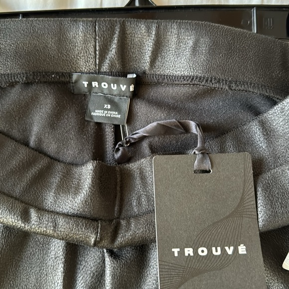 Trouvé Black Leather Look Leggings XS - Picture 4 of 5